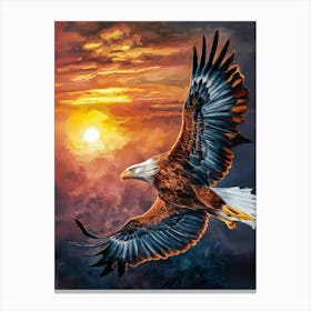 Eagle In Flight Canvas Print