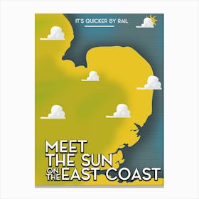 Meet The Sun On The East Coast 1 Canvas Print