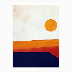 Sunset,Minimalism, Boho, Mid Centure Canvas Print