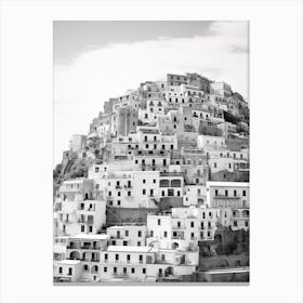 Positano, Italy, Black And White Photography 2 Canvas Print