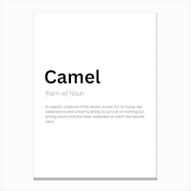 Camel Definition Meaning Canvas Print