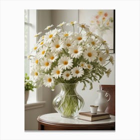 Daisies In A Vase 2 Canvas Print