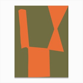 Orange and green composition Canvas Print