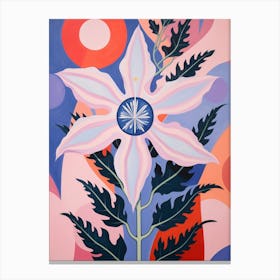 Larkspur 4 Hilma Af Klint Inspired Pastel Flower Painting Canvas Print