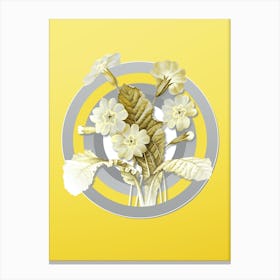 Botanical Grandiflora in Gray and Yellow Gradient n.016 Canvas Print