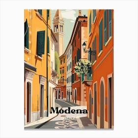 Modena Italy Streetview Digital Travel Art Canvas Print