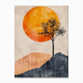 Sunset Tree Canvas Print