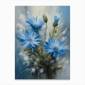 Blue Cornflowers - Ai Canvas Print