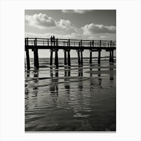 Black And White Pier Canvas Print