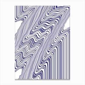 Abstract Wavy Lines On A White Background Canvas Print