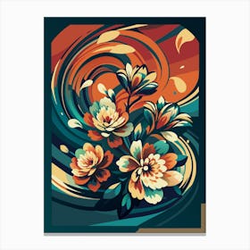 Abstract Flower Painting 1 Canvas Print