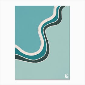 Santorini (Waves) Canvas Print