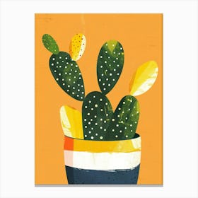Easter Cactus Plant Minimalist Illustration 9 Canvas Print