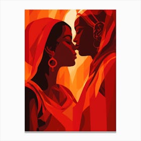 Two Women Kissing 1 Canvas Print