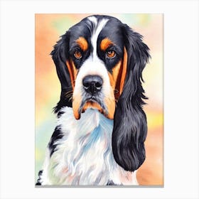 Grand Basset Griffon Vendeen Watercolour dog Canvas Print