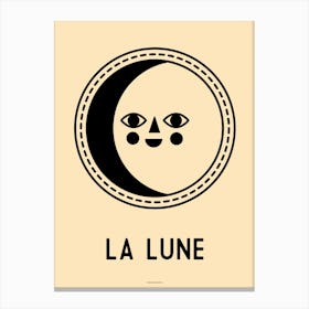 La Lune Moon Print Canvas Print