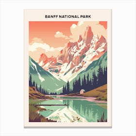 Banff National Park Midcentury Travel Poster Canvas Print