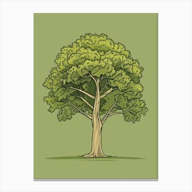 Sycamore Tree Minimalistic Drawing 1 Canvas Print