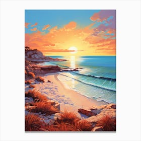 A Vibrant Painting Of Dunsborough Beach Australia 3 Canvas Print