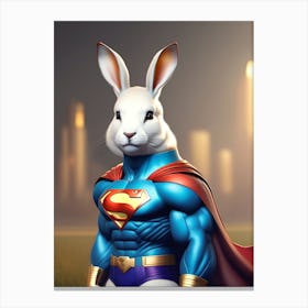 Superman Bunny Canvas Print