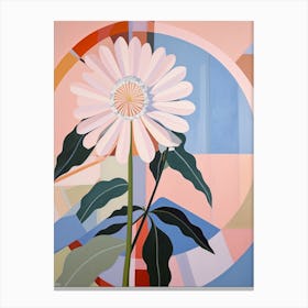 Asters 3 Hilma Af Klint Inspired Pastel Flower Painting Canvas Print
