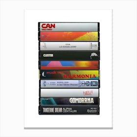 Krautrock - Classic Albums - Cassette Print Canvas Print