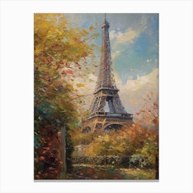 Eiffel Tower Paris France Pissarro Style 26 Canvas Print