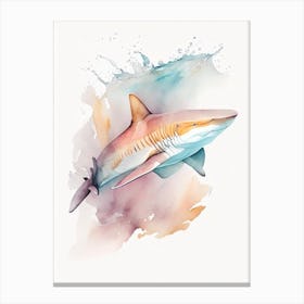 Sixgill Shark 3 Watercolour Canvas Print