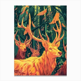 Deer In The Forest 19 Canvas Print