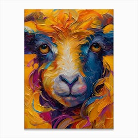 Colorful Sheep Canvas Print