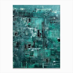 Abstract Painting, Impressionism, Acrylic, Green Color Toile