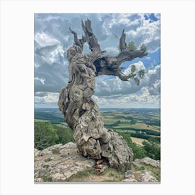 Tree On Top Of A Hill Canvas Print