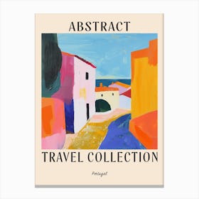 Abstract Travel Collection Poster Portugal 2 Canvas Print