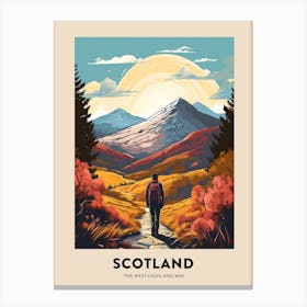 The West Highland Way Scotland 2 Vintage Hiking Travel Poster Canvas Print