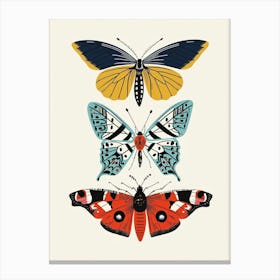 Colourful Insect Illustration Butterfly 12 Canvas Print