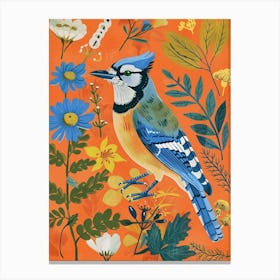 Spring Birds Blue Jay 1 Canvas Print
