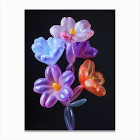 Bright Inflatable Flowers Lilac Canvas Print