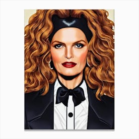 Rene Russo Illustration Movies Canvas Print