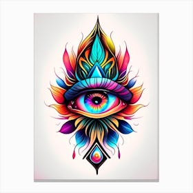 Psychic Abilities, Symbol, Third Eye Tattoo 3 Canvas Print