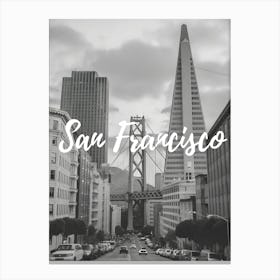 San Francisco Vintage Travel Canvas Print