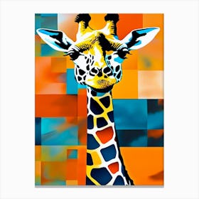 Colorful, Abstract Giraffe Canvas Print