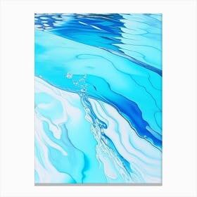 Swimming Pool Splash Water Waterscape Marble Acrylic Painting 1 Canvas Print