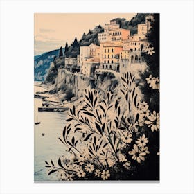 Amalfi Coast, Flower Collage 3 Canvas Print