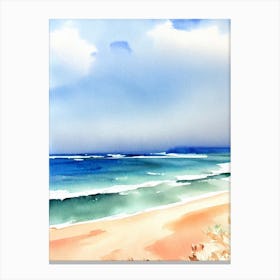 Portsea Back Beach 2, Australia Watercolour Canvas Print