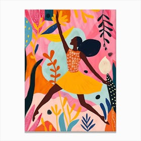 Matisse Inspired, Dancer In The Garden, Fauvism Style Canvas Print