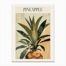 Pineapple Tree Minimal Japandi Illustration 2 Poster Canvas Print