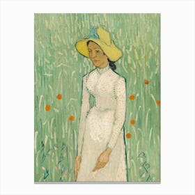 Woman In A Field 1 Canvas Print