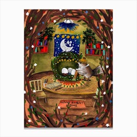 Folklore Mama Bird House Canvas Print