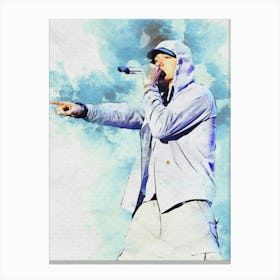 Smudge Of Portrait Eminem Canvas Print