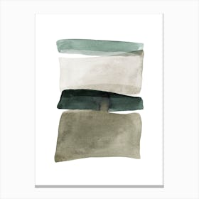 Sage Green Abstract Shapes Canvas Print